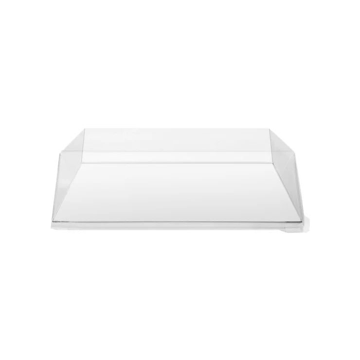 Photo du produit 13ASCKCV18NC - Couvercle rpet pour barquette carton CUBIK NATURAL - 180x130 mm - Dinovia