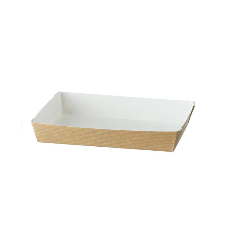 Photo du produit 13ASNAT18NC - Barquette carton CUBIK NATURAL - 180x130 mm - Dinovia