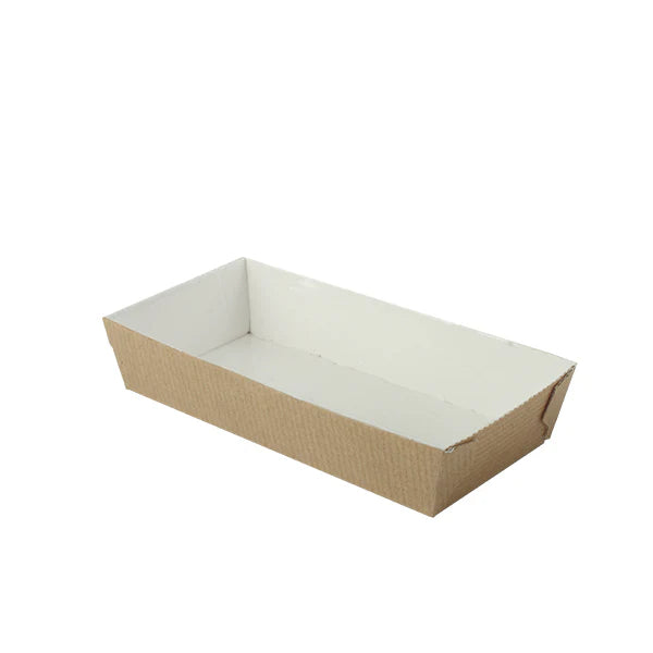 Photo du produit 13ASNAT65NC - Barquette carton CUBIK NATURAL - 130x65 mm - Dinovia