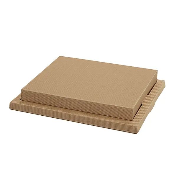 Photo du produit 13THEKRACVNC - Couvercle carton pour plateau repas NATURAL - Dinovia