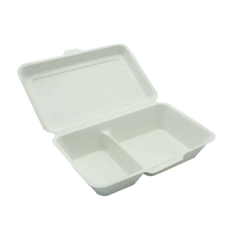 Photo du produit 2B2BIO1000 - Boite en canne à sucre 2 compartiments - 1000 ml - Dinovia