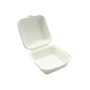 Photo du produit 2BBIO800 - Boite burger blanche en canne à sucre 1 compartiment - 800 ml - Dinovia