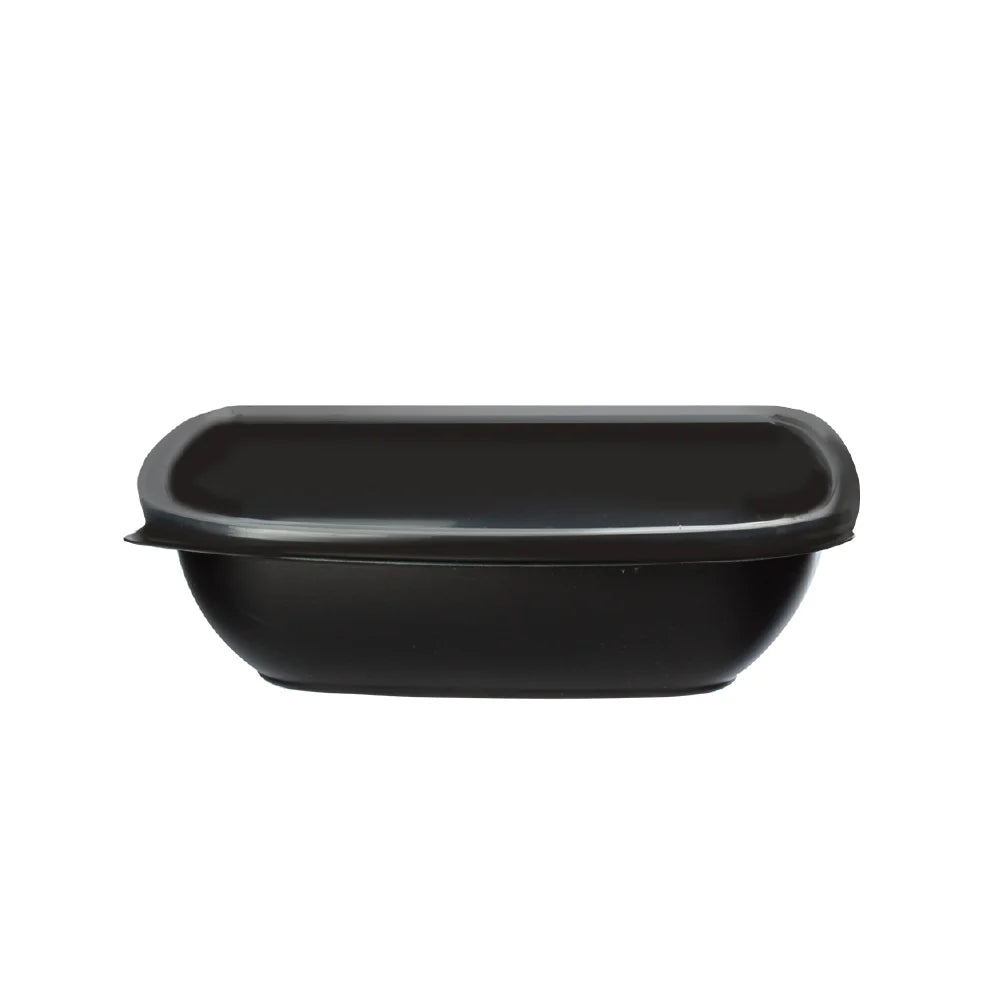 Photo du produit 2PLFAST50 - Barquette pp noir carrée COCOTTE - 500 ml - Dinovia