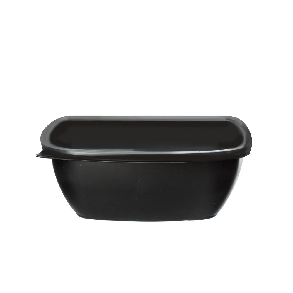 Photo du produit 2PLFAST75 - Barquette pp noir carrée COCOTTE - 750 ml - Dinovia