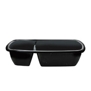 Photo du produit 2PLFASTCP - Barquette COCOTTE 2 compartiments noire - 900 ml - Dinovia