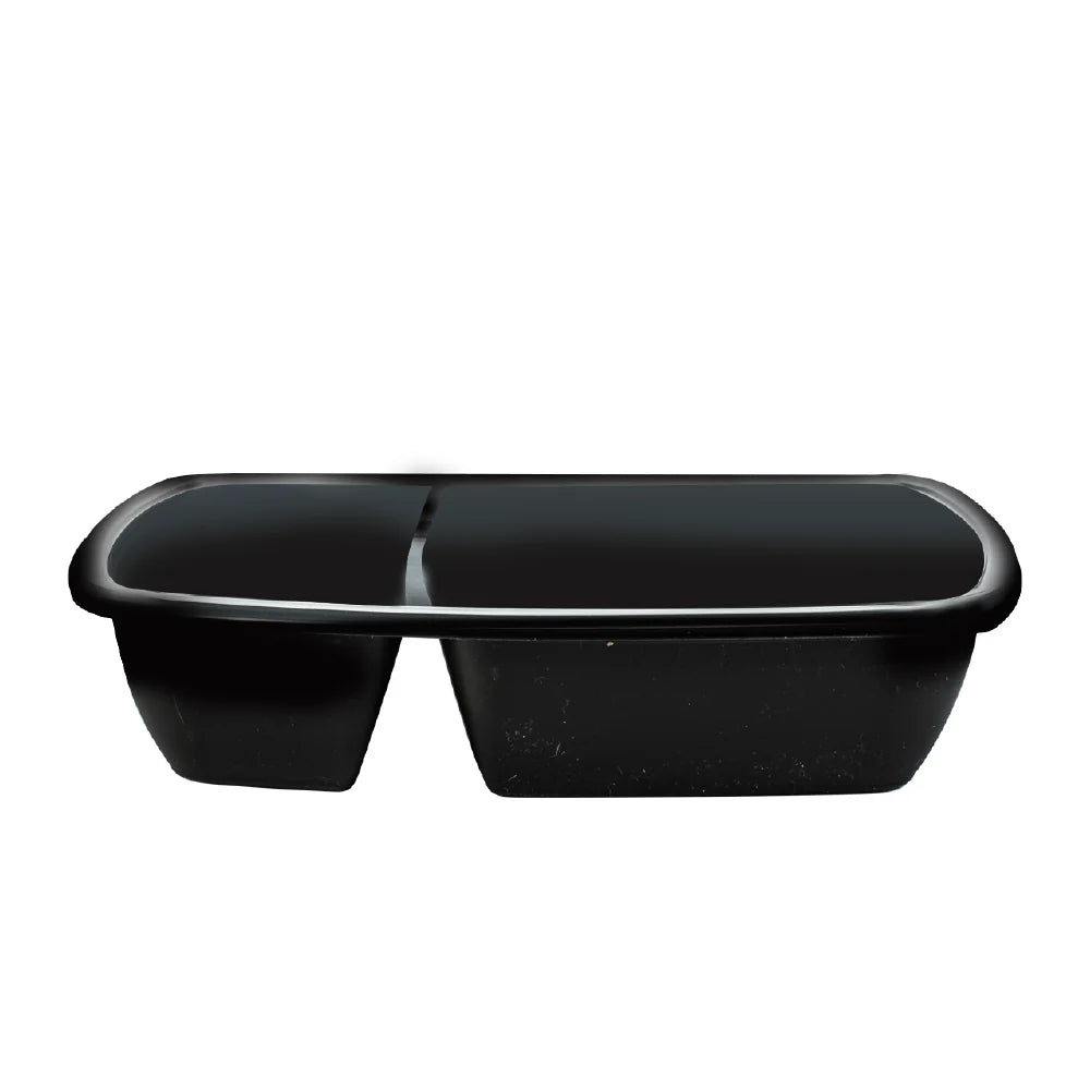 Photo du produit 2PLFASTCP - Barquette COCOTTE 2 compartiments noire - 900 ml - Dinovia