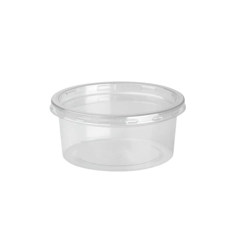 Photo du produit 8SADELI22C - Pot rpet transparent DELI LITE avec couvercle - 217 ml - Dinovia