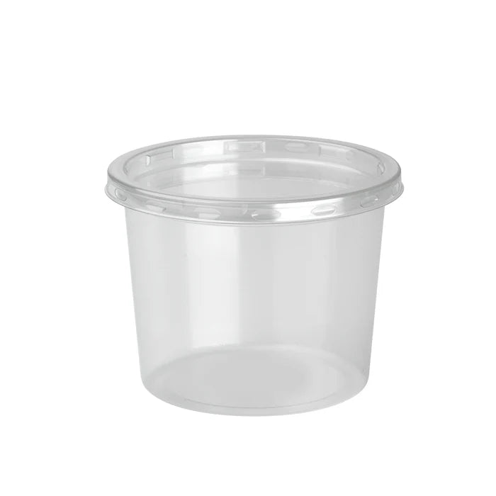 Photo du produit 8SADELI374 - Pot rpet transparent DELI LITE et son couvercle - 374 ml - Dinovia