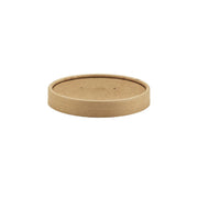 Photo du produit 9CVKRSOKR50 - Couvercle en kraft brun pour pot à soupe kraft - 480 ml d100 mm - Dinovia