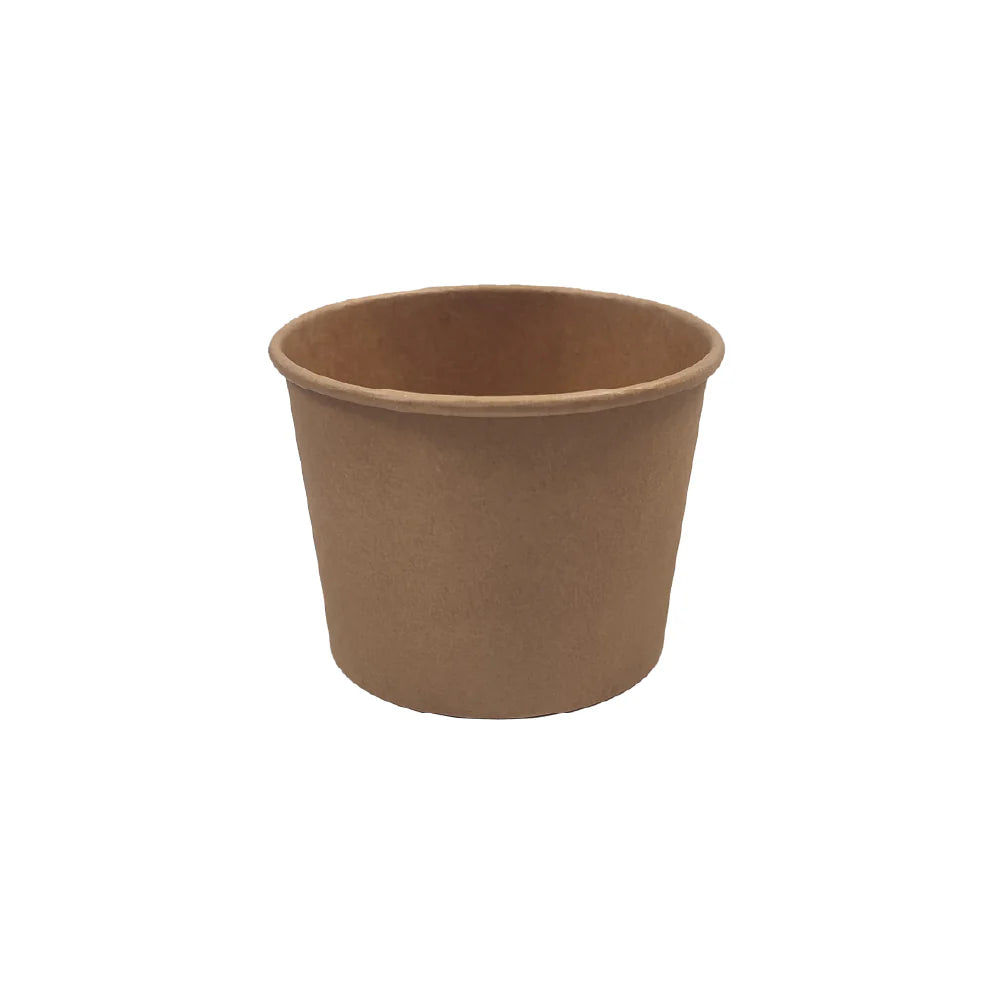 Photo du produit 9SOKR24-2 - Pot à soupe kraft brun - 240 ml d90 mm - Dinovia