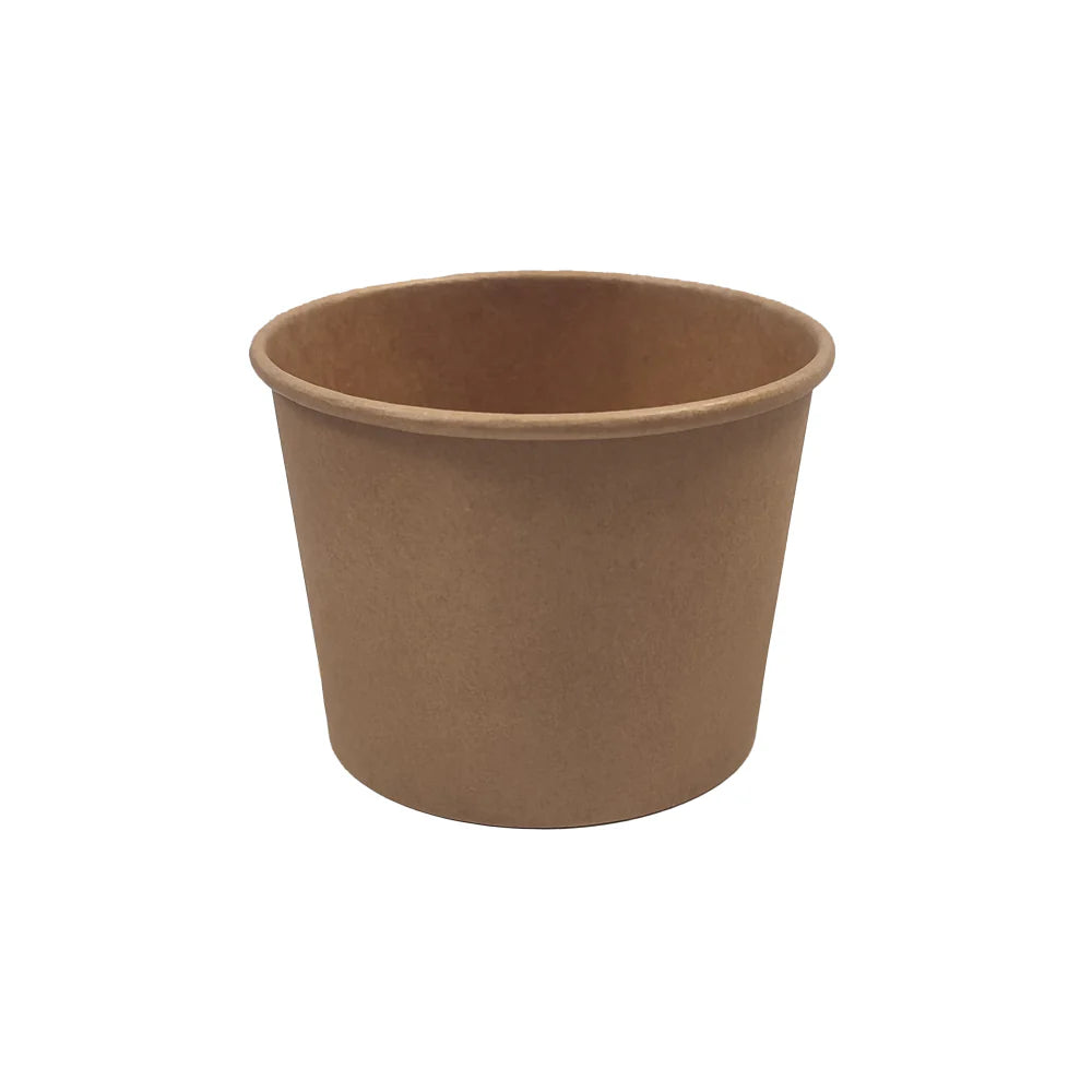 Photo du produit 9SOKR35-2 - Pot à soupe kraft brun - 350 ml d98 mm - Dinovia