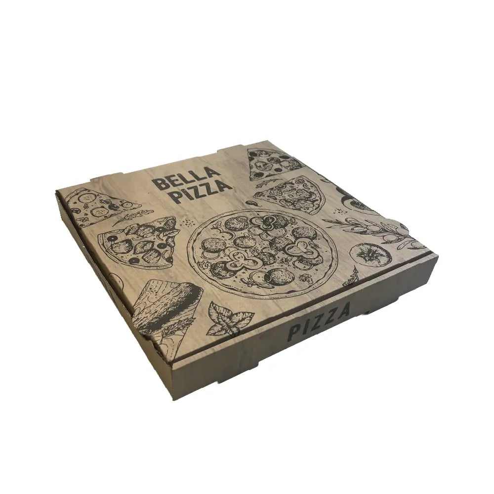 Photo du produit BOITPIZZ29 - Boite pizza carton - 290x290x30 mm - Dinovia