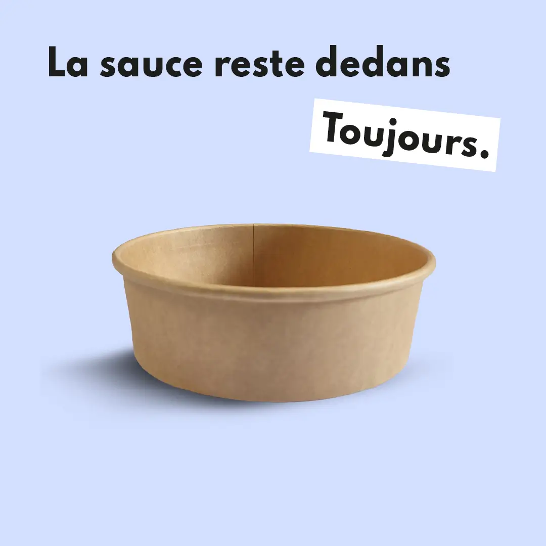 Photo du produit GAMESBOLKR500 - Saladier kraft neutre - 500 ml - Dinovia