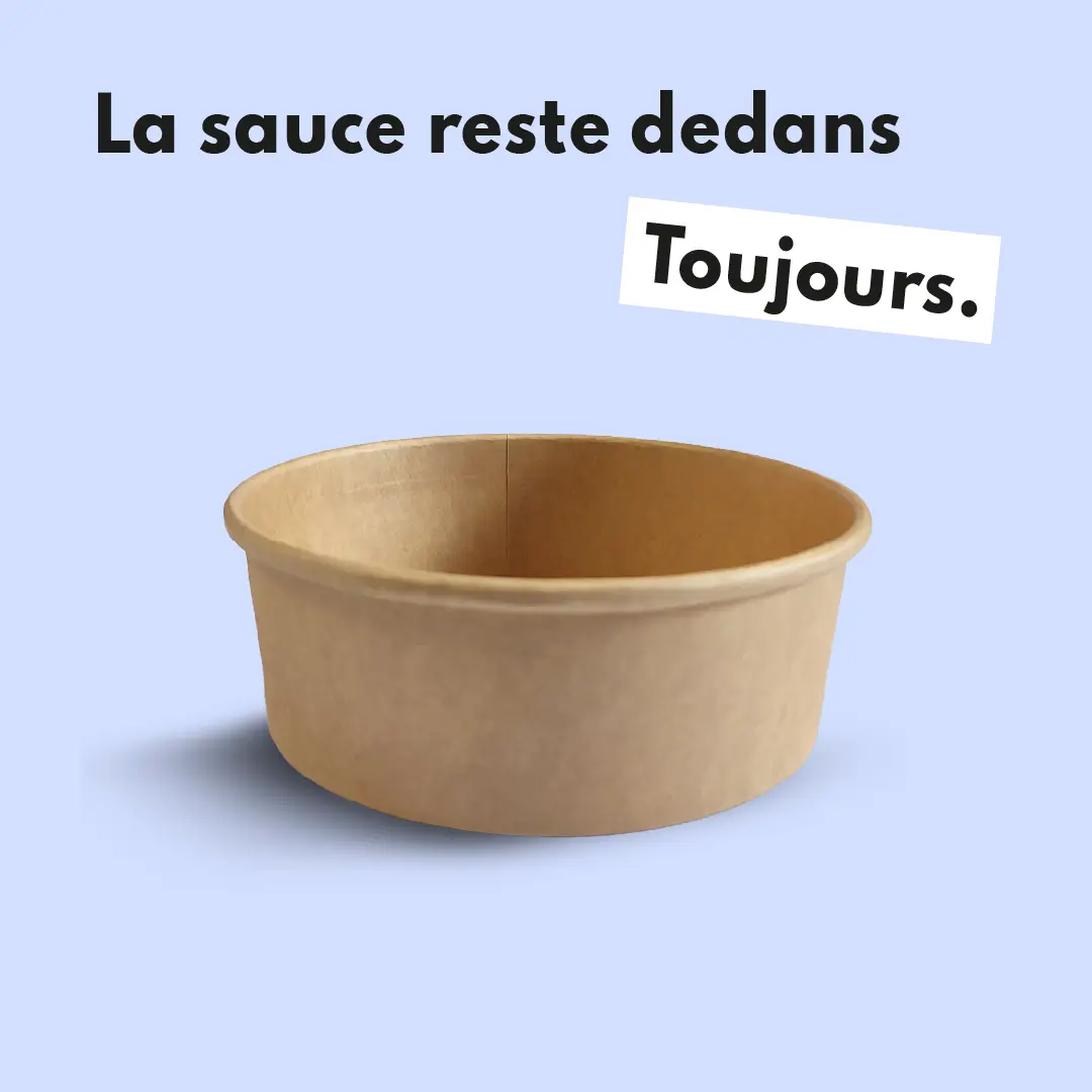 Photo du produit GAMESBOLKR750 - Saladier kraft brun - 750 ml d150 mm - Dinovia