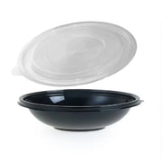 Saladier rpet rond noir et son couvercle en rpet - 750 ml