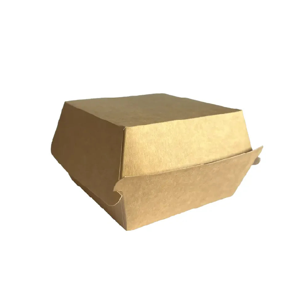 Photo du produit BurgerGameEss-M - Boîte burger kraft taille M - 120x120x70 mm - Dinovia