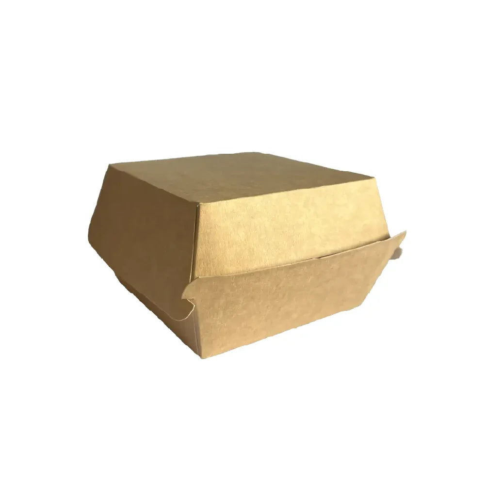 Photo du produit BurgerGameEss-S - Boîte burger kraft taille S - 100x100x70 mm - Dinovia