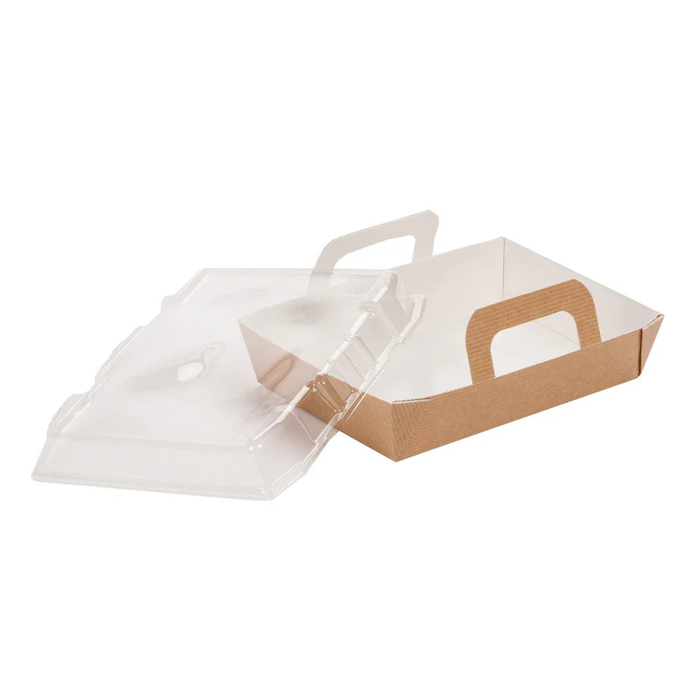 Photo du produit CSAKR750 - Barquette repas en carton et son couvercle en pp - 750 ml - Dinovia