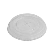Photo du produit CVN73237KR - Couvercle plat avec passage paille pour gobelet carton blanc - 237 ml - Dinovia