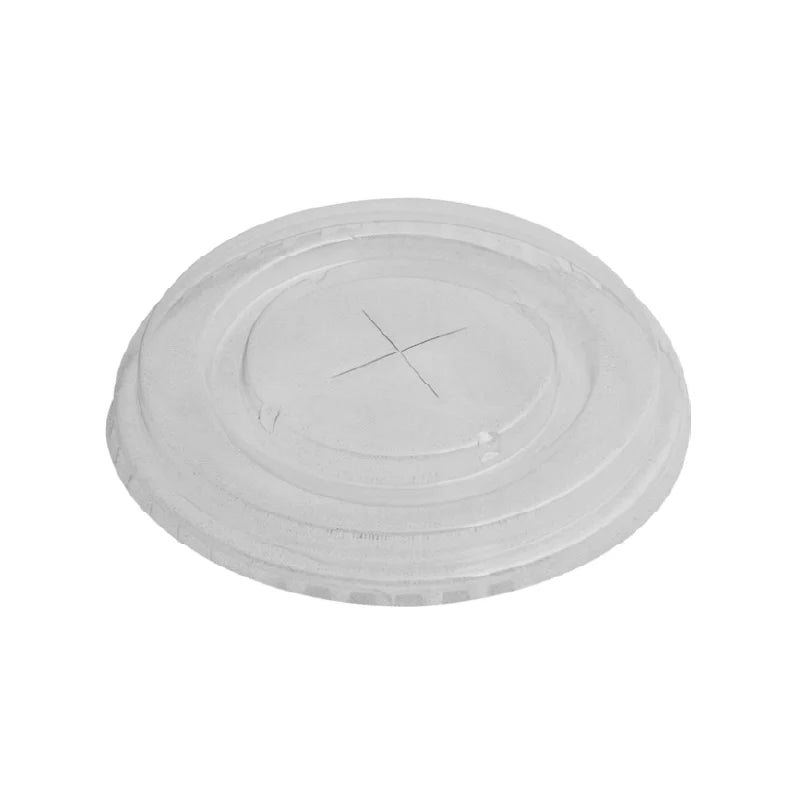 Photo du produit CVN73237KR - Couvercle plat avec passage paille pour gobelet carton blanc - 237 ml - Dinovia