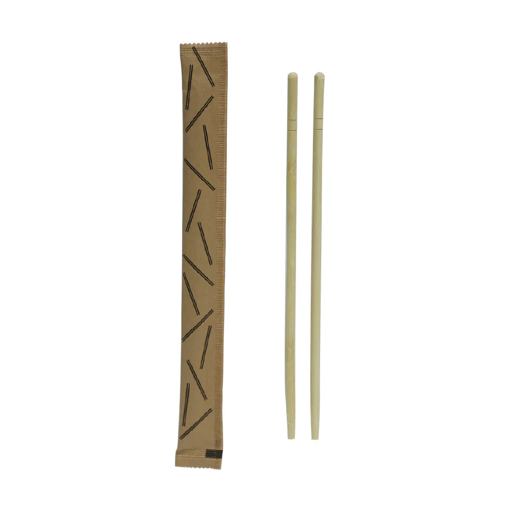 Photo du produit DINBAGKR - Baguettes bambou étui kraft personnalisé DINOVIA - 210 mm - Dinovia