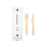 Photo du produit USEOK024F0 - Kit couverts bois 2/1 - C/F USEO - Dinovia