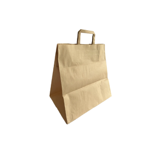 Sac en papier kraft avec poignées plates 22x11x24cm