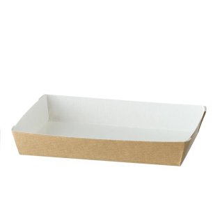Barquette carton CUBIK NATURAL 180 x 130