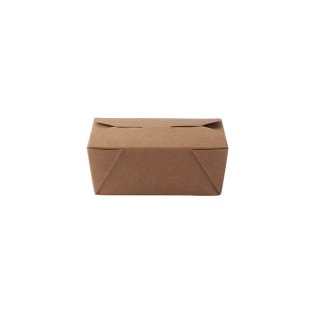 Boite à ailettes kraft brun Taille S  480 ml 125x100x45mm