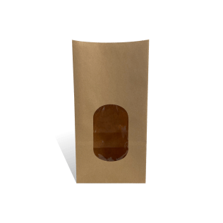 Sac kraft 120mm avec fenêtre