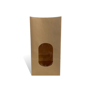 Sac kraft 120mm avec fenêtre