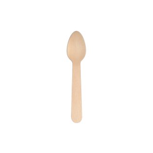 Petite cuillère bois 110 mm NATURA CUT x100