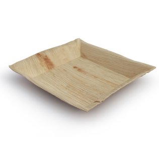 Assiette palmier Carrée 18 x 18 cm