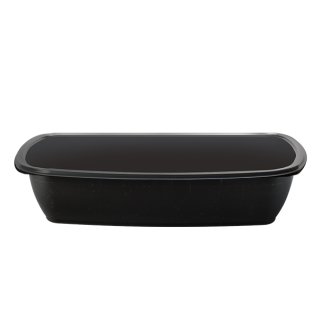  Boite pp noir rectangulaire COCOTTE 900 ml