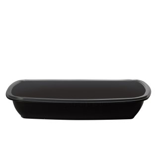 Boite pp noir rectangulaire COCOTTE 600 ml
