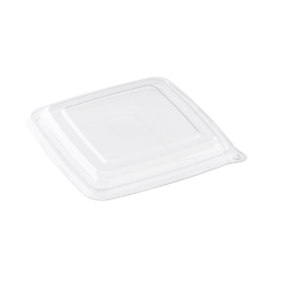 Couvercle pet carré PET pour bento 3 compartiments TERRA NOVE