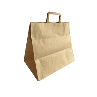 Sac en papier kraft avec poignées plates 32x21x30cm