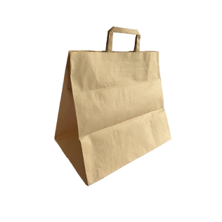 Sac en papier kraft avec poignées plates 32x21x30cm